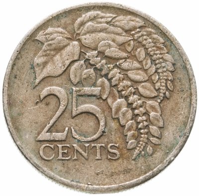 купить Тринидад и Тобаго 25 центов (cents) 1975-1976, случайная дата