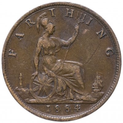 купить Великобритания 1 фартинг (farthing) 1884
