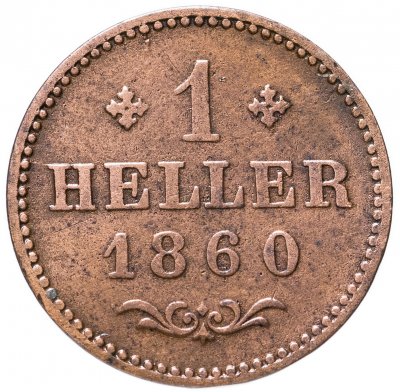 купить Германия, Франкфурт 1 геллер 1860
