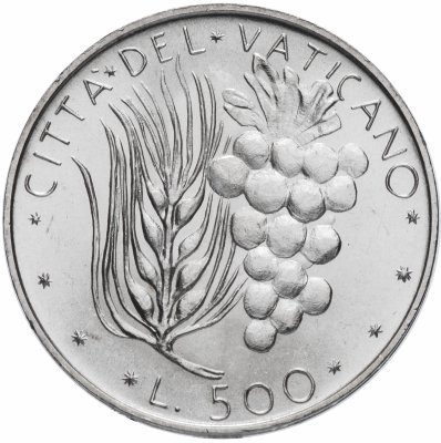 купить Ватикан 500 лир 1972