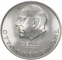 Купить Германия (ГДР) 20 марок 1973 "Отто Гротеволь"