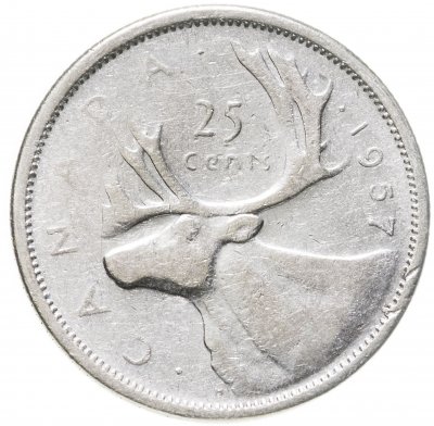 купить Канада 25 центов 1957
