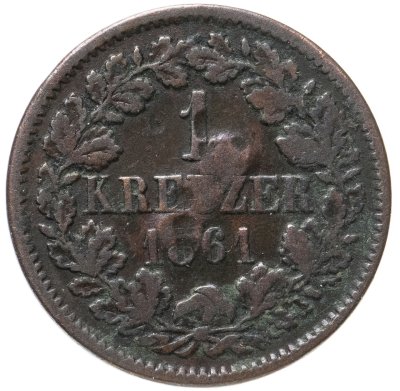 купить Германия (Баден) 1 крейцер 1861
