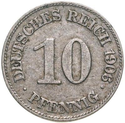 купить Германия 10 пфеннигов 1906 "Е"