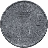 Купить Бельгия 1 франк 1942-1946 (Belgique - België) Цинк (VF-XF)