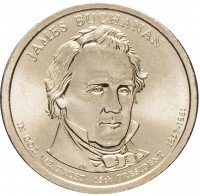 купить США 1 доллар 2010 P "15-й президент США - Джеймс Бьюкенен"