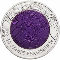 купить Австрия 25 euro (евро) 2005 "50-летие австрийского телевидения" в футляре с сертификатом