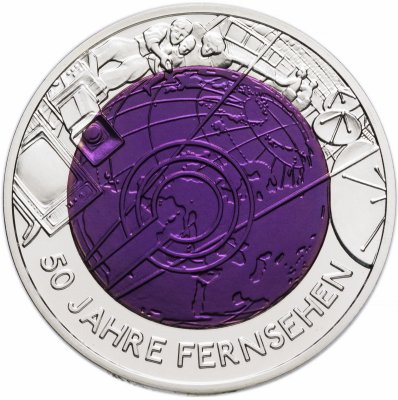 купить Австрия 25 euro (евро) 2005 "50-летие австрийского телевидения" в футляре с сертификатом