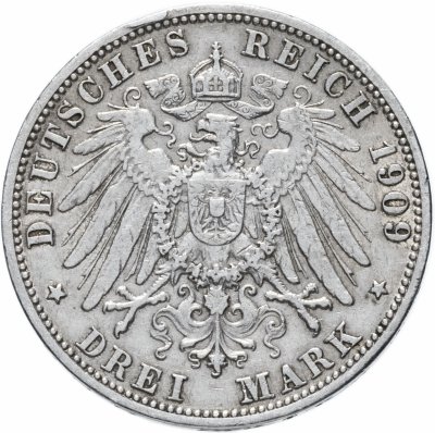 купить Германская Империя (Баден) 3 марки 1909 "G"