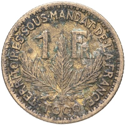купить Того 1 франк (franks) 1924