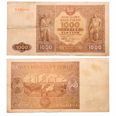купить Польша 1000 злотых 1946 год