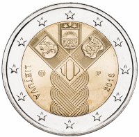 Купить Литва 2 евро 2018 "100 лет государствам Балтики"