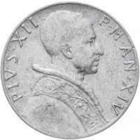 купить Ватикан 5 лир 1951-1953, случайная дата