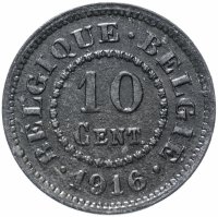купить Бельгия 10 сантимов (centimes) 1916