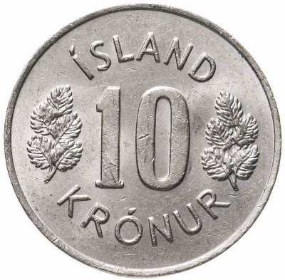 купить Исландия 10 крон (kronur) 1978