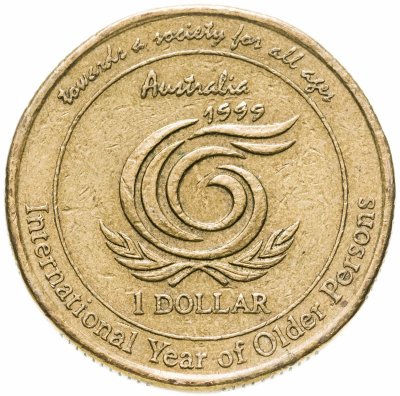 купить Австралия 1 доллар (dollar) 1999 "Международный год пожилых людей"