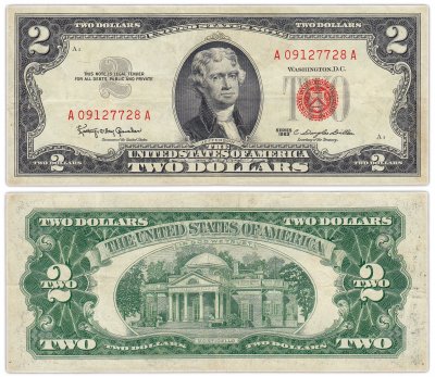 купить США 2 доллара 1963 (Pick 382a)