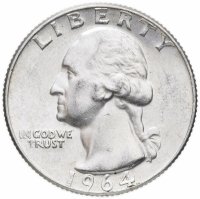 купить США 25 центов 1964 г. D Washington Quarter