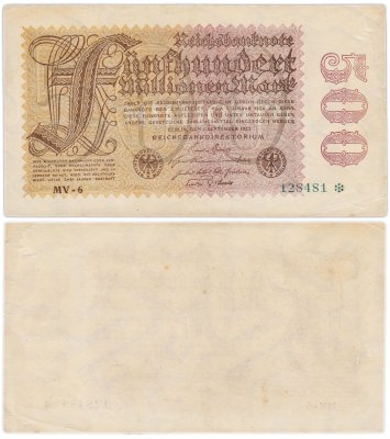 купить Германия 500000000 марок 1923 года