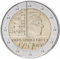 Купить Люксембург 2 евро 2014 "175 лет независимости Люксембурга"