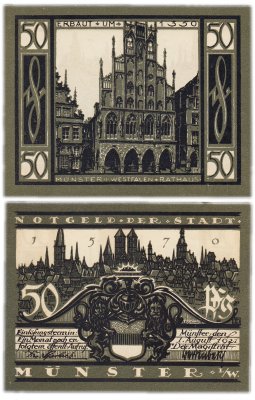 купить Германия (Мюнстер) 50 пфеннигов 1921 (Городская ратуша)