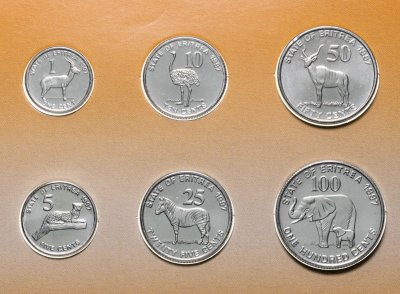купить Эритрея набор из 6 монет 1991 в буклете