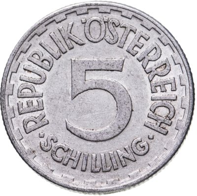 купить Австрия 5 шиллингов (shillings) 1952