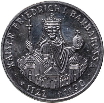 купить Германия 10 марок (deutsche mark) 1990 800 лет со дня смерти Фридриха I Барбаросса