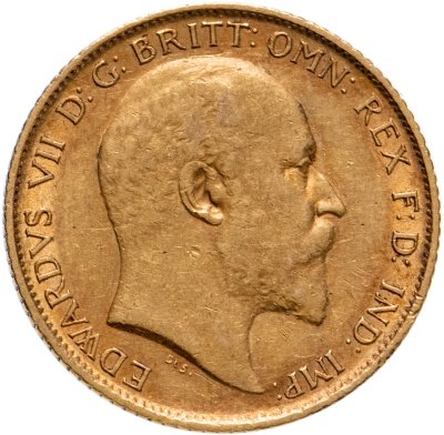 купить Великобритания 1/2 соверена (полсоверена, half sovereign) 1908