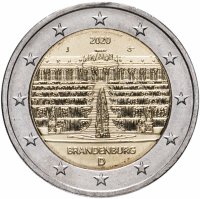 Купить Германия 2 евро 2020 J "Дворец Сан-Суси в Потсдаме"