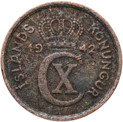купить Исландия 2 эйре (aurar) 1942