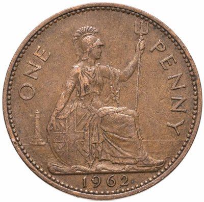 купить Великобритания 1 пенни (penny) 1962