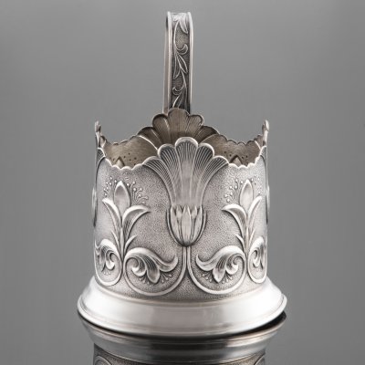 купить Подстаканник "Лилия", мельхиор, завод "Ленэмальер", СССР, 1950-1960 гг.