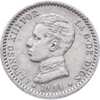 купить Испания 50 сентимо (centimos) 1904, 10 внутри звезд