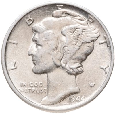 купить США 1 дайм (10 центов) 1944 "Mercury Dime" S