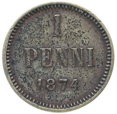 купить 1 пенни (penni) 1874, монета для Финляндии