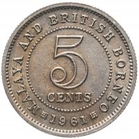 купить Малайя и Британское Борнео 5 центов (cents) 1953-1961