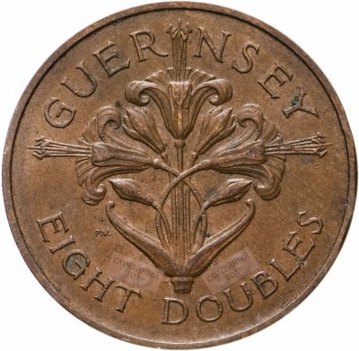 купить Остров Гернси 8 дублей (doubles) 1956-1959, случайная дата