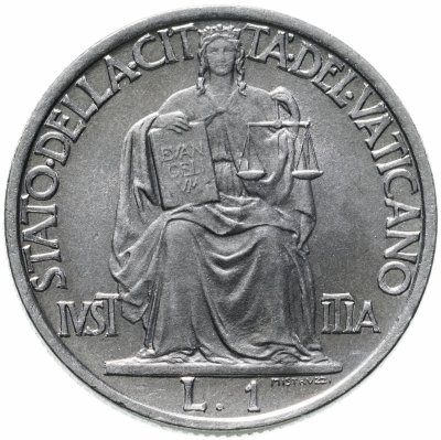 купить Ватикан 1 лира (lira) 1942