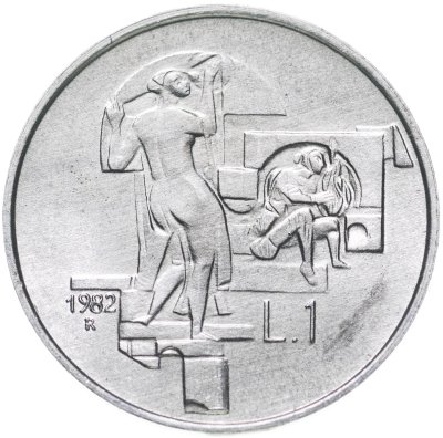купить Сан-Марино 1 лира 1982 "Социальные достижения"