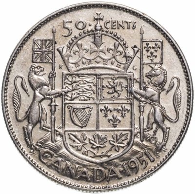 купить Канада 50 центов (cents) 1951