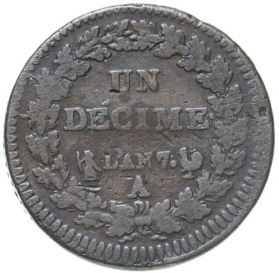 купить Франция 1 десим 1798