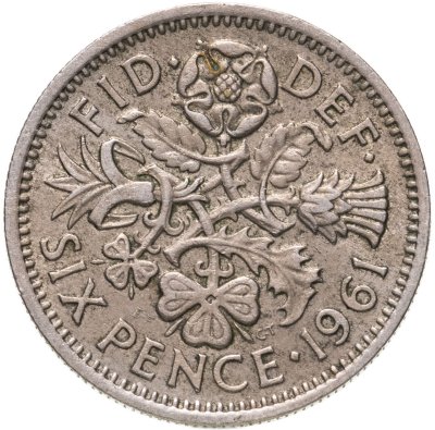 купить Великобритания 6 пенсов 1961