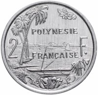 купить Французская Полинезия 2 франка (francs) 1973-2020, случайная дата