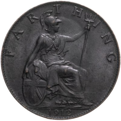 купить Великобритания 1 фартинг (farthing) 1912