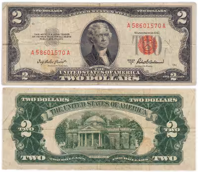 купить США 2 доллара 1953