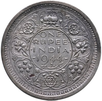 купить Индия (Британская) 1 рупия (rupee) 1944 L знак монетного двора: "L" - Лахор