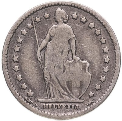 купить Швейцария 1 франк (franc) 1877