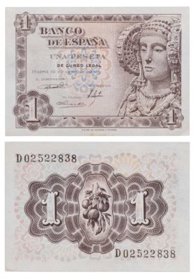 купить Испания 1 песета 1948 года (Pick 135)