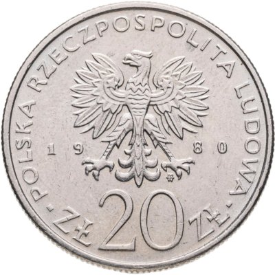 купить Польша 20 злотых (zlotych) 1980 XXII летние Олимпийские Игры, Москва 1980